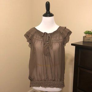 Sheer Taupe Blouse